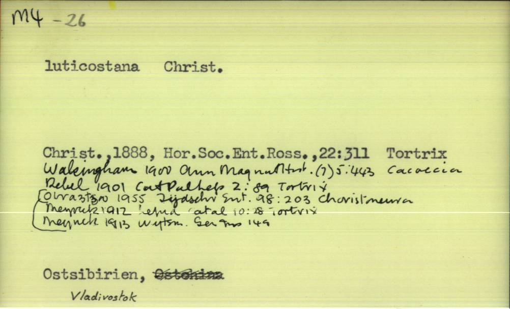 front of card